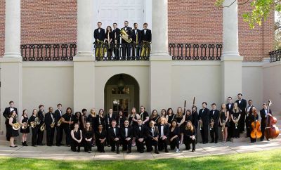 Symphonic Winds in front of Provine Hall